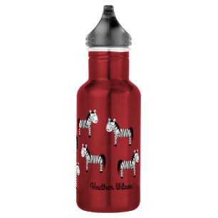 Zebra Kinder Safari Water Flacon met naam Waterfles