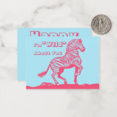 Zebra Kinder Valentijnsdagen in bulk Notitiekaartje (Voorkant / Achterkant in situ)