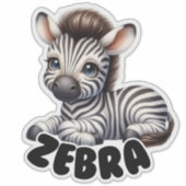 ZEBRA - KINDERDAGVERBLIJF STICKER (Voorkant)