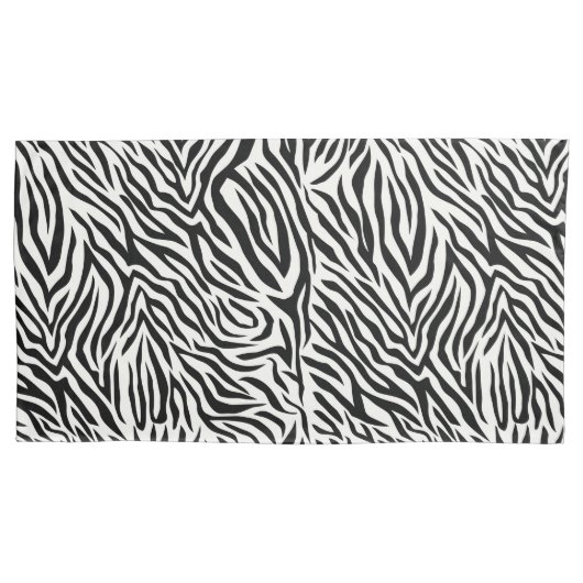 Zebra King Size Pillow Hoesje Pair Kussensloop (Voorkant-Links)