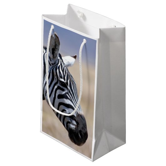 Zebra Klein Cadeauzakje (Voorkant Gekanteld)