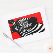 zebra. kleur aanpasbaar. rechthoekige sticker (Envelop)