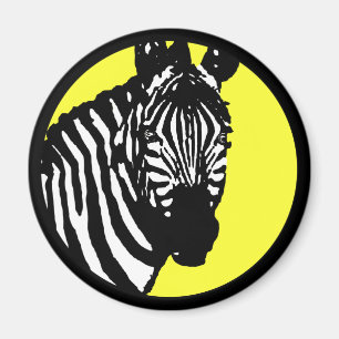 zebra. kleur aanpasbare cirkel. magneet