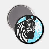 zebra. kleur aanpasbare cirkel. magneet (Voorkant / Achterkant)