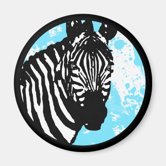 zebra. kleur aanpasbare cirkel. magneet (Voorkant)