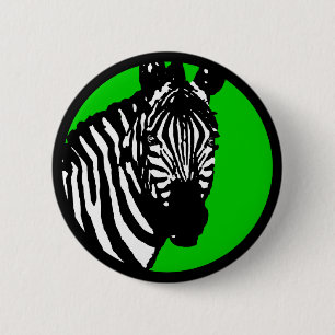 zebra. kleur aanpasbare cirkel. ronde button 5,7 cm