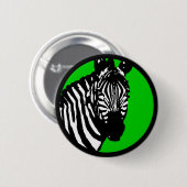 zebra. kleur aanpasbare cirkel. ronde button 5,7 cm (Voorkant /achterkant)