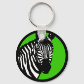 zebra. kleur aanpasbare cirkel. sleutelhanger (Voorkant)