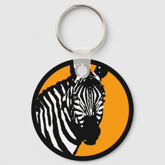 zebra. kleur aanpasbare cirkel. sleutelhanger (Voorkant)