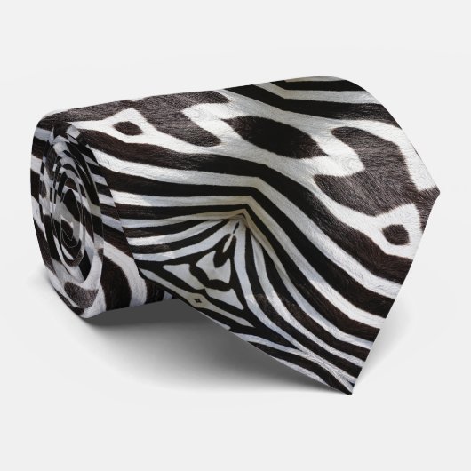Zebra kleuren voor zwart-wit uitzien stropdas (Opgerold)