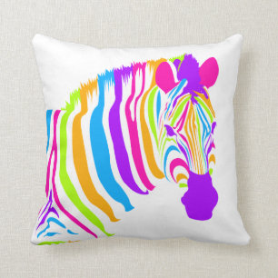 Zebra-kleurenbarst Kussen