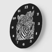 Zebra-klok voor koppel grote klok (Hoek)
