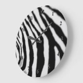 Zebra Klok Zwart-wit Zebra Stripes Design (Hoek)