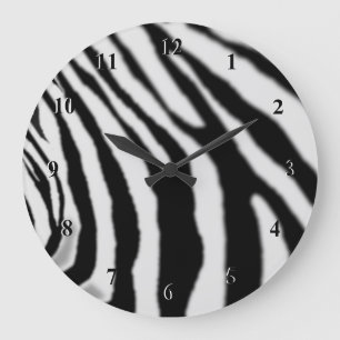 Zebra Klok Zwart-wit Zebra Stripes Design
