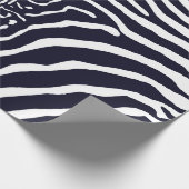 Zebra Koeienhuid Print zwart-wit inpakpapier (Hoek)