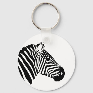 Zebra kop sleutelhanger