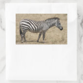 zebra kort rechthoekige sticker (Tas)