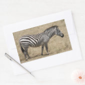 zebra kort rechthoekige sticker (Envelop)