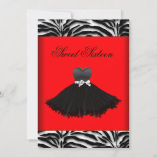 Zebra Kroonluchter Rode Zebra Sweet Sixteen Verjaa Kaart