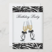 Zebra kroonluchter vrouwen Zebra verjaardagsfeestj Kaart (Voorkant)