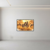 Zebra Kudde — Gewortelde Eenheid Canvas Afdruk
