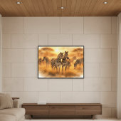 Zebra Kudde — Gewortelde Eenheid Canvas Afdruk