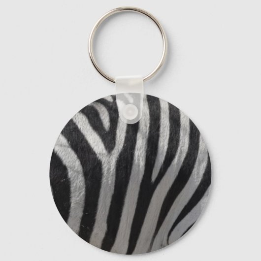 Zebra kunstleder sleutelhanger (Voorkant)