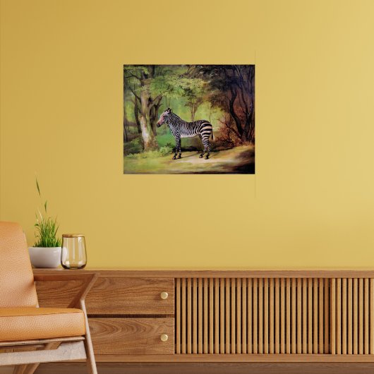 Zebra, kunstwerk van George Stubbs, Poster (Woonkamer 2)