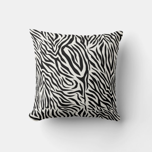 Zebra kussenhoes 40 x 40 cm kussen (Voorkant)
