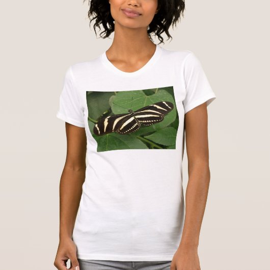 Zebra langwerpige Butterfly T Shirt (Voorkant)