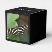 Zebra langwerpige vlinder - Aangepaste vetdoos Bedankdoosjes (Achterkant)