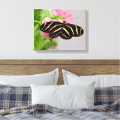 Zebra langwerpvlinder canvas afdruk (Insitu (Slaapkamer))