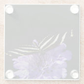 Zebra langwerpvlinder glazen onderzetter (Achterkant)