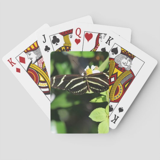 Zebra langwerpvlinder pokerkaarten (Achterkant)