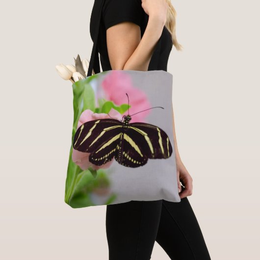 Zebra langwerpvlinder tote bag (Dichtbij)