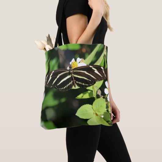 Zebra langwerpvlinder tote bag (Dichtbij)