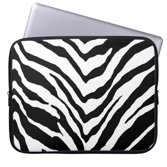 Zebra laptophoes laptop sleeve (Voorkant)