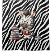 Zebra leesboeken. douchegordijn (Voorkant)