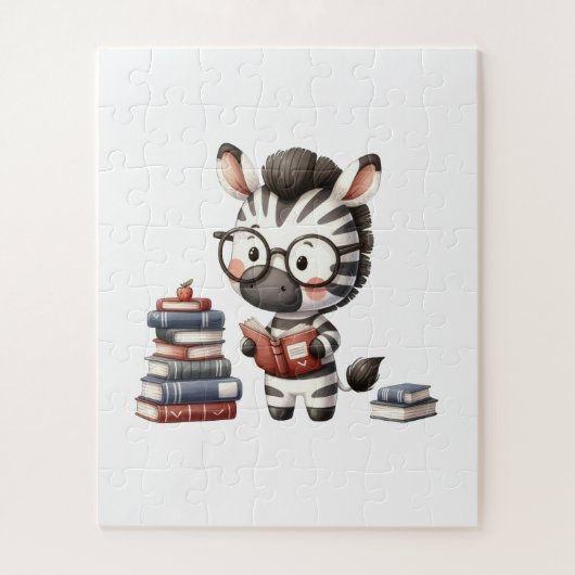 Zebra leesboeken. legpuzzel (Verticaal)