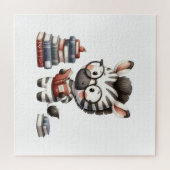 Zebra leesboeken. legpuzzel (Horizontaal)