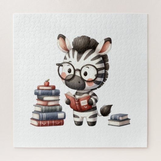 Zebra leesboeken. legpuzzel (Verticaal)
