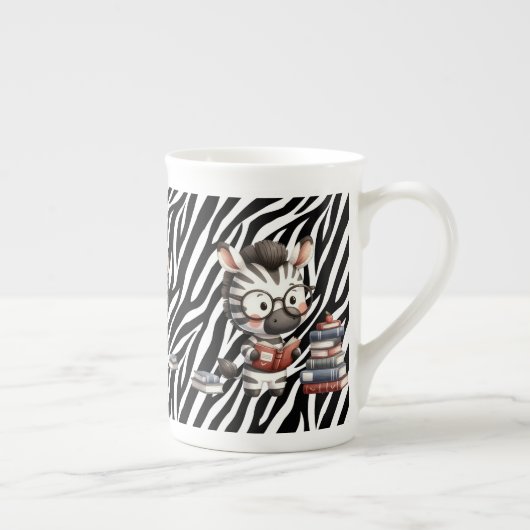 Zebra leesboeken. porselein kop (Rechts)