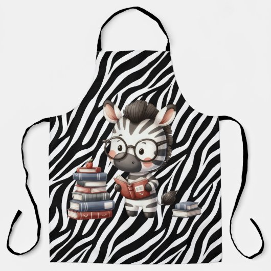 Zebra leesboeken. schort (Voorkant)