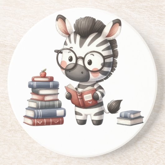 Zebra leesboeken. zandsteen onderzetter (Voorkant)