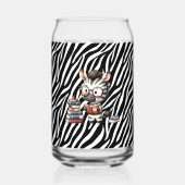 Zebra leest boeken. blikvorm glas (Achterkant)