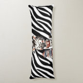 Zebra leest boeken. lichaamskussen (Achterkant (Verticaal))