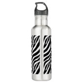 Zebra leest boeken. waterfles  (Achterkant)