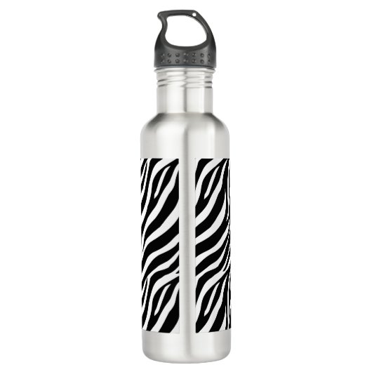 Zebra leest boeken. waterfles  (Achterkant)