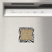Zebra & Leopard modieuze printmagneet Magneet (Insitu (Vaatwasser))