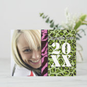 Zebra Leopard Print, Afstuderen aankondiging (Staand voorkant)